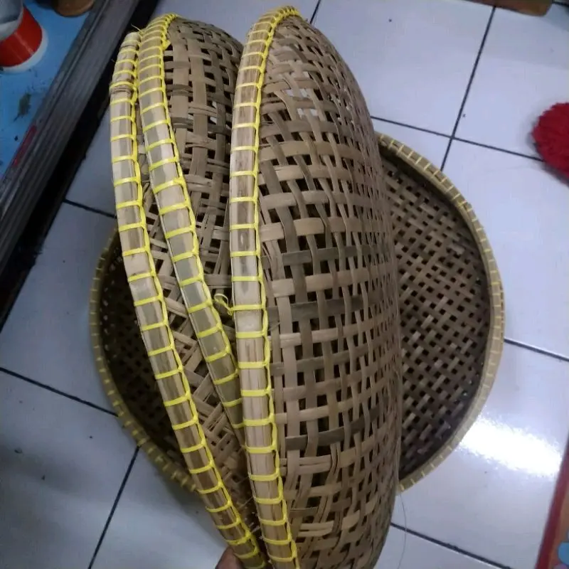 Ayakan serbaguna kulit bambu lubang besar 55 cm 3