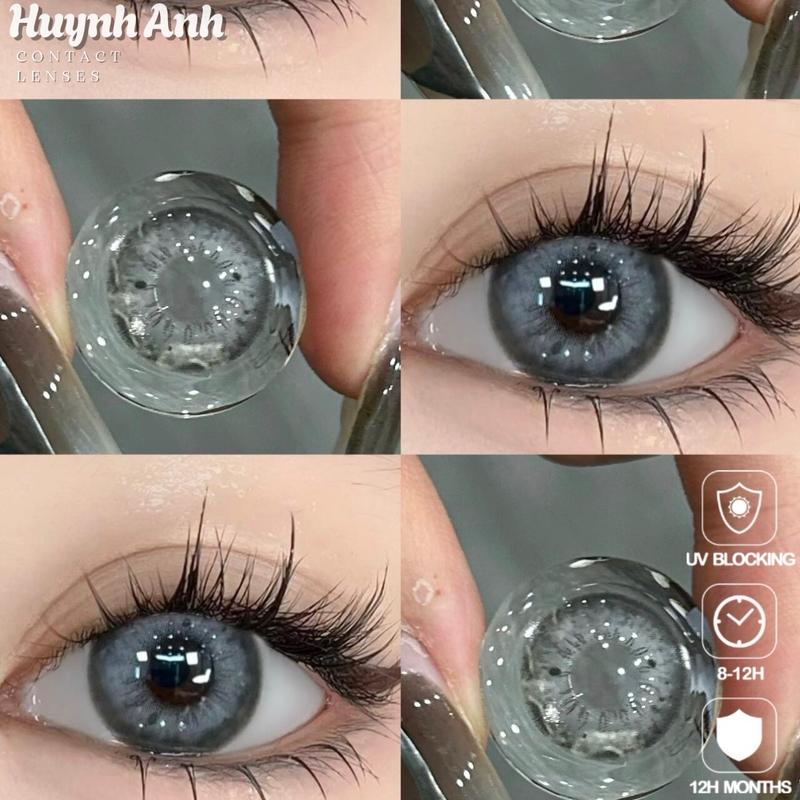 (LENS CÓ CẬN) Lens Mắt Kính Áp Tròng xanh blue tây châu âu lay blue Dia 14.2mm Gdia 13.9mm [Giá 1 Đôi + Kèm Khay Dụng Cụ]
