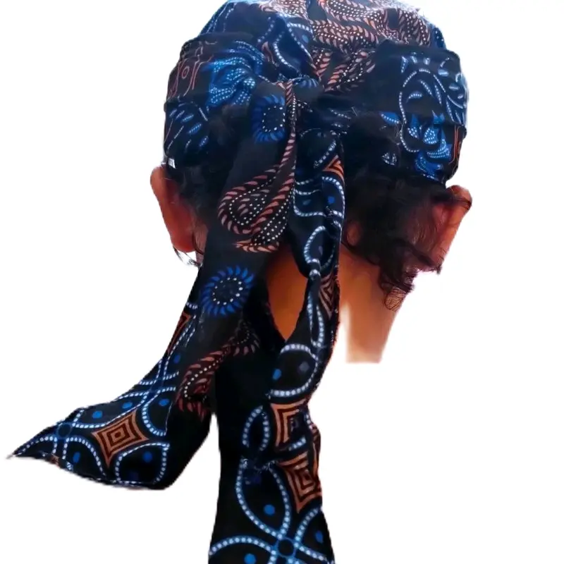 Blangkon Jawa Motif Biru Dewasa Karet Sd Topi 2