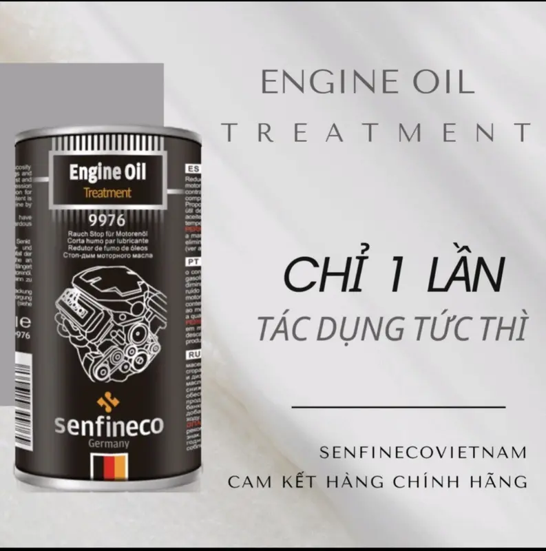 ( Tặng áo thun khi mua 2 chai) Phụ gia nhớt bảo vệ động cơ Senfineco 9976 Engine Oil Stop Smoke dung tích 300ml 6