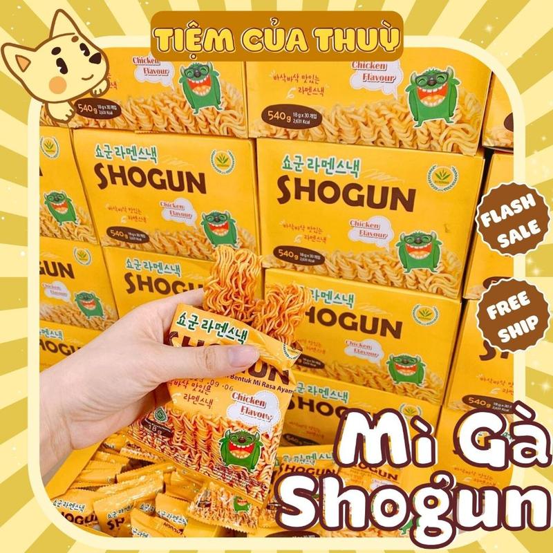 Hộp 30 Gói Mì SHOGUN Hàn Quốc 540G Ăn Liền Rắc Phô Mai - Cay Mì Tôm Trẻ Em Tuổi Thơ