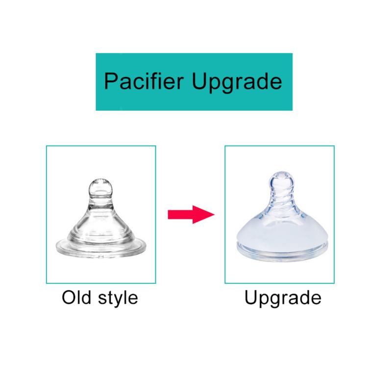 Lhebayrt 5Pcs Baby Silicone Wide Neck Spiral poyuasezPacifier Teat Dummy Feeding Soother 4