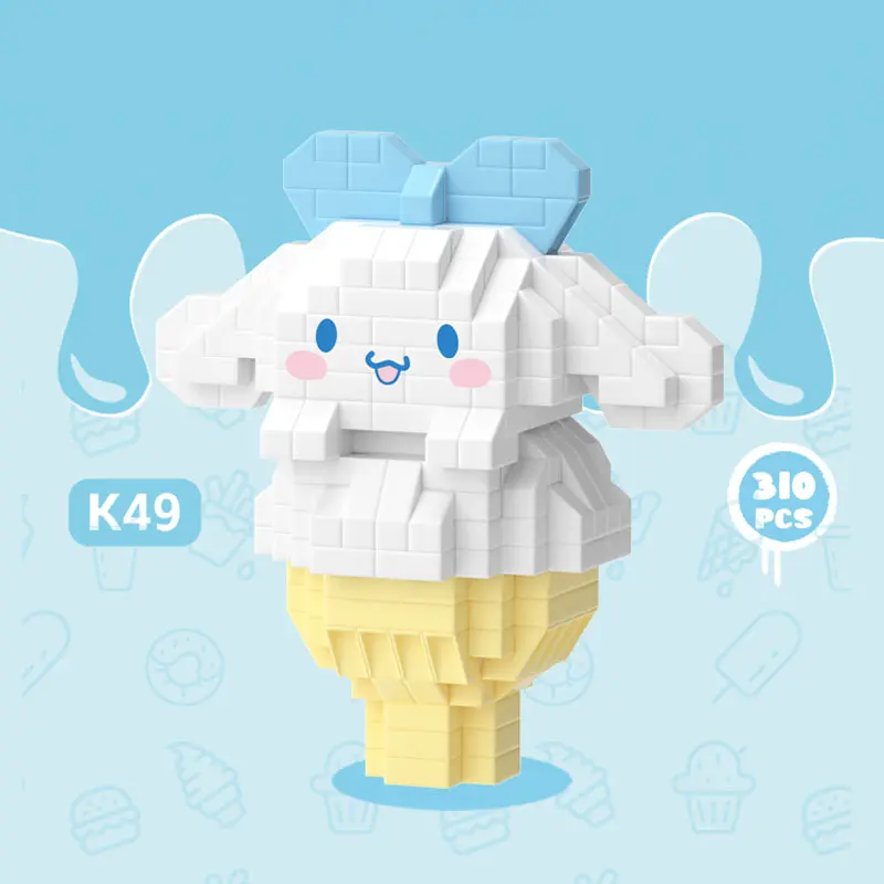 MKSM Nano Block Sanrio Camilan Musim Panas Kotak Balok Susun Mainan Anak Edukasi DIY 3DPuzzle Toys 4
