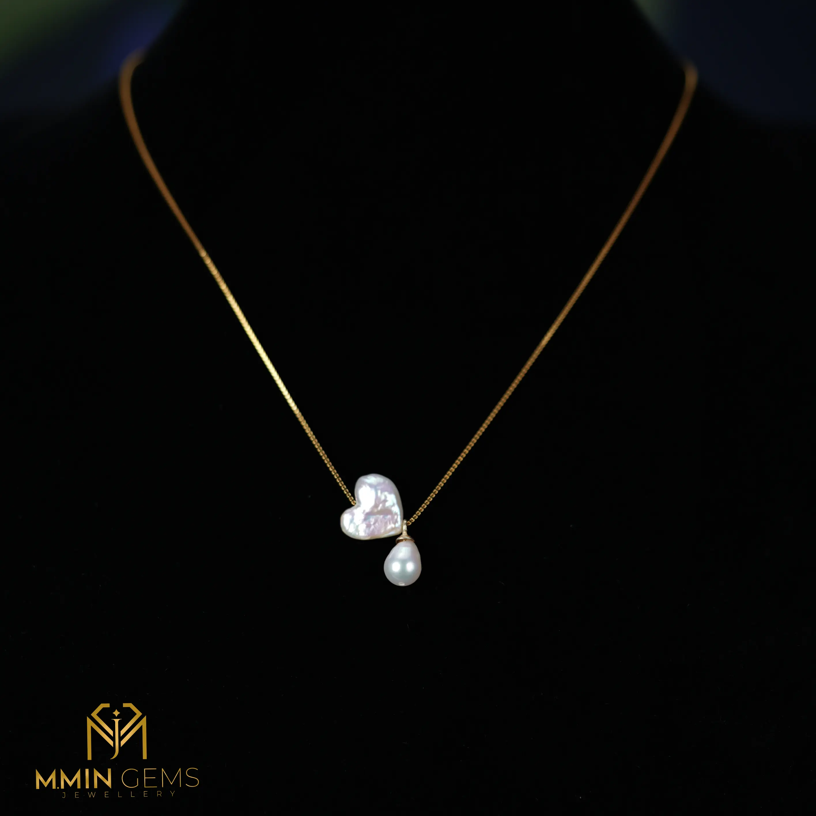 MMINGEMS Dây chuyền Silver 925S kết hợp Ngọc Trai - LOVE BAE