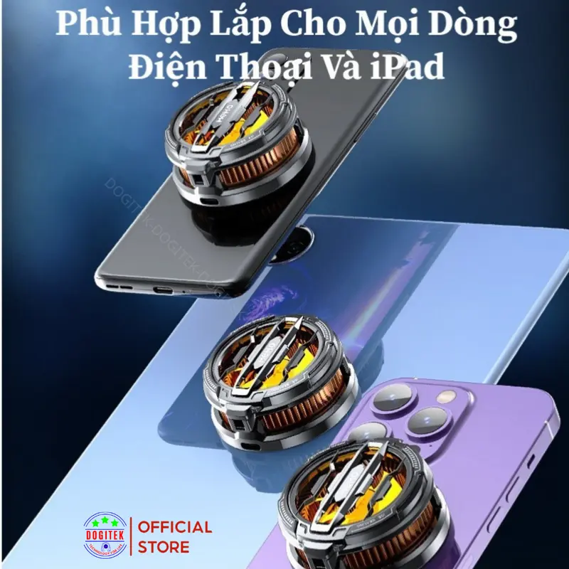 Quạt tản nhiệt điện thoại sò lạnh Memo & DOGITEK CX07 thế hệ mới, làm lạnh đóng băng công suất cao 15W, bảo vệ điện thoại, tăng hiệu suất chơi game 3