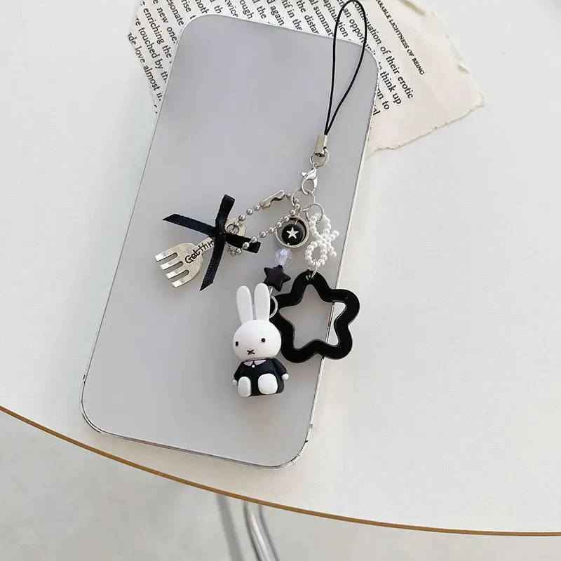 Y2K Miffy Bunny Phone Lanyard Cartoon Rabbit Mobile Phone Chain