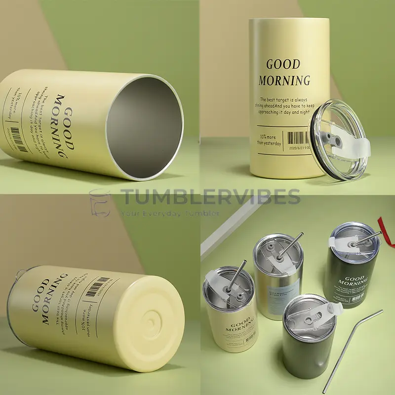 TumblerVibes Vintage Style Americano Tumbler Edition with Straw 20oz 3