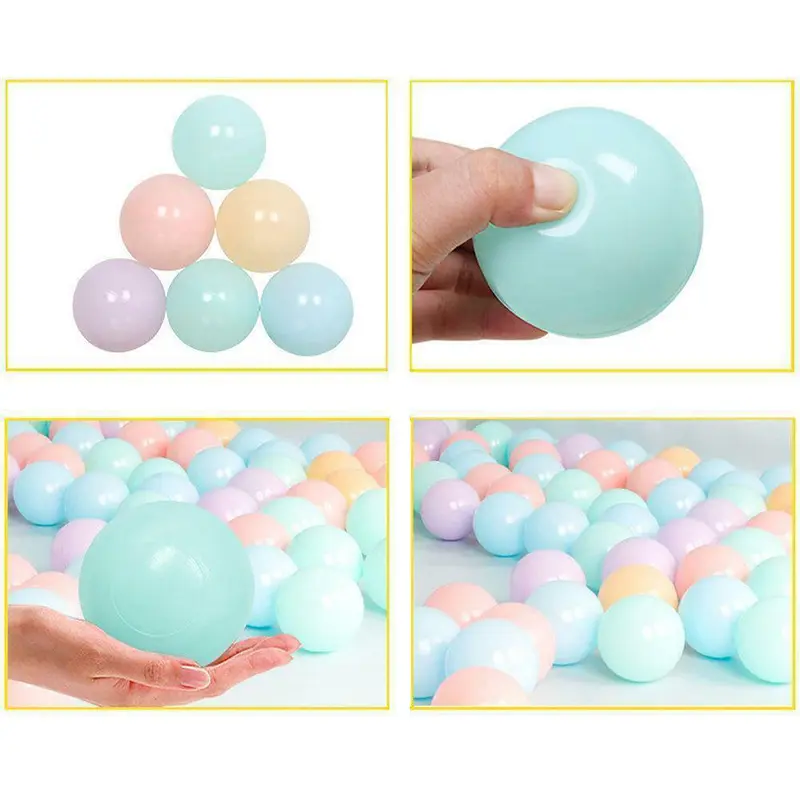 Bóng Đại Dương Bằng Nhựa Mềm, 100 / 200 Bóng Đầy Màu Sắc Vui Nhộn, Thích Hợp Cho Bé Và Trẻ Em, Đồ Chơi Bãi Biển, Hồ Bơi, 8