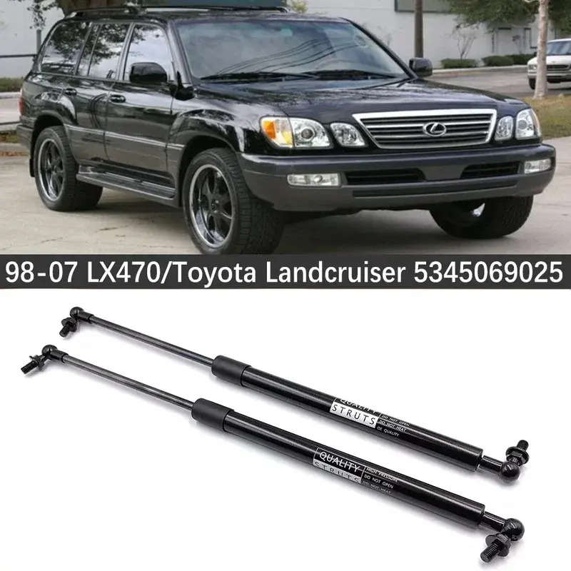 For Lexus LX470 1998-2007 Toyota Landcruiser 2x Front Hood Lift Support Shocks 5345069025 5344069025 5344069026