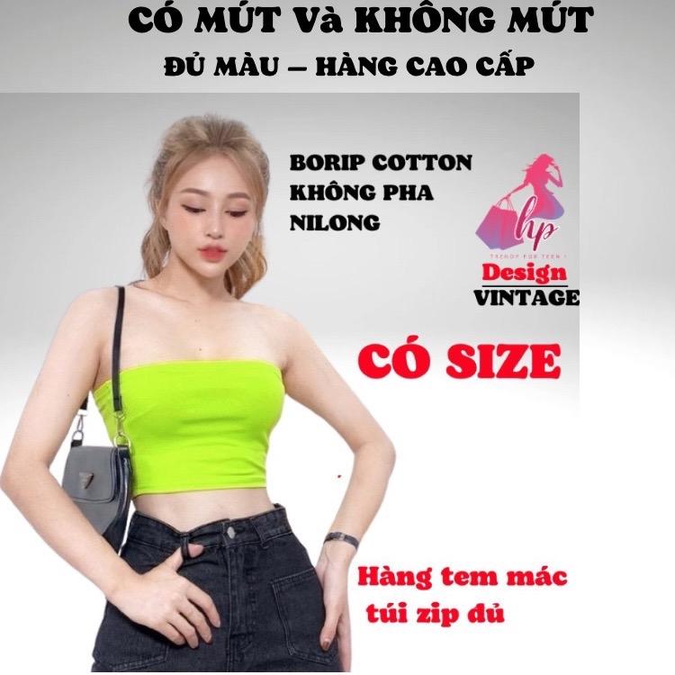 Áo ống quây nữ croptop nhíp V1 ôm body, áo kiểu tank top tube trắng đen thun cotton borip co giãn 4 chiều phong cách hàn quốc  dễ thương  A15 ... Women Thun Cotton