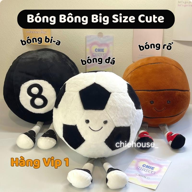 ( ẢNH THẬT) Gấu Bông Quả Bóng Đá, Bóng Bi a, Bóng Rổ, Bóng Chuyền Cute Đáng Yêu Tặng Bạn Trai, Tặng Người Yêu Thú Bông