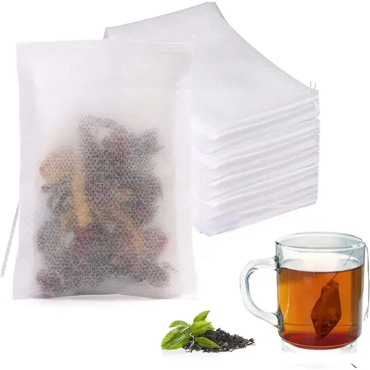 100Pcs Tea Bags Empty For Tea Coffee Filter With String Heat Seal Herbal Spice
