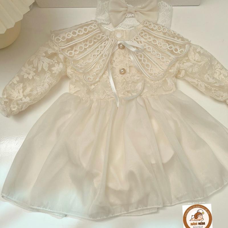  Đầm sơ sinh cho bé yêu Nấm Nấm Boutique tặng kèm tuban cực xinhN2 