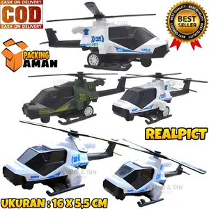 ( BISA COD ) PROMO Mainan Anak Helikopter Polisi Indonesia Pull Back / Mainan Helicopter Terbang / Mainan Kendaraan Udara / Mainan Anak Laki Laki SNI Murah