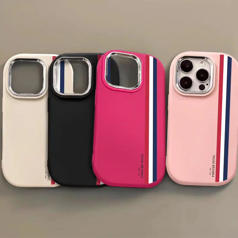 Ốp Lưng IPhone Họa Tiết Dòng Đỏ, Trắng Và Xanh Dương, Thiết Kế Sáng Tạo, Tương Thích Với 16 / 14 / 13 / 12 / 15 / 11 Pro Max, 7 / 8 Plus, XSMAX, SE2020, X, XR, Bảo Vệ Siêu Rơi