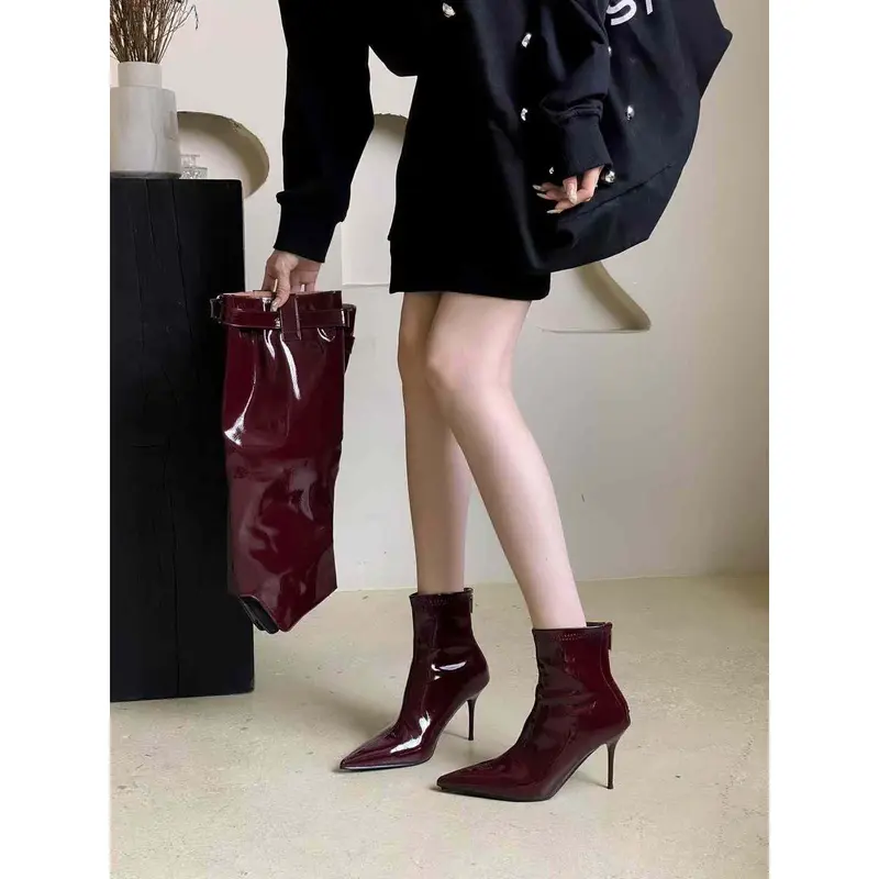 G011 (Bốt) Boots Nữ 2 Trong 1 Cao Cấp (Lắp thành Bốt Cổ Cao, tháo ra thành Bốt Cổ Thấp) 2