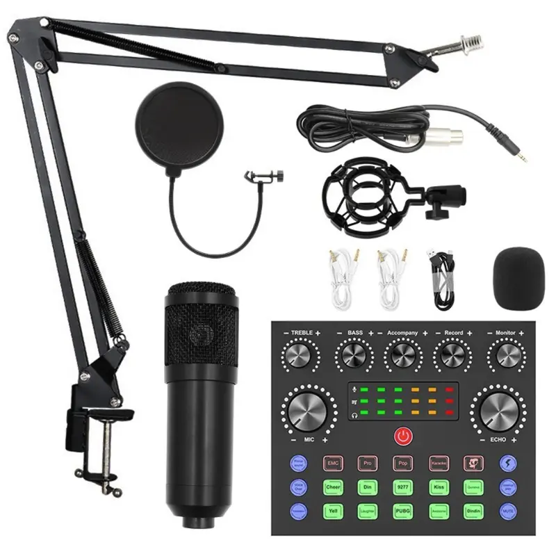 Bộ Micro Ngưng Tụ BM800, Chuyên Nghiệp, Thích Hợp Phát Sóng, Bộ Trộn Âm Thanh Điện Thoại Di Động Và Máy Tính, Card Âm Thanh V8, Thích Hợp Để Ghi Âm Phòng Studio 1