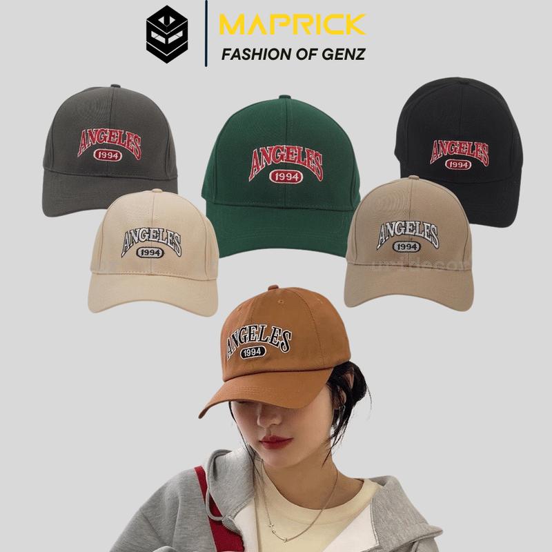 Mũ lưỡi trai ️ Nón kết thêu chữ ANGELES chất kaki cao cấp form unisex nam nữ N60