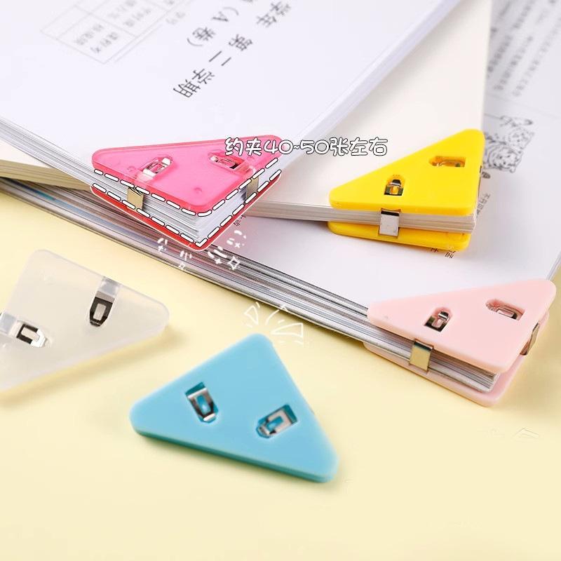 Kẹp Giấy Đa Năng Mẫu Mới 90 Độ, Nhiều Màu, Kẹp Góc Gọn Gàng, Đánh Giấu Trang Đọc, Cố Định Sách Vở - HÀNG CÓ SẴN
