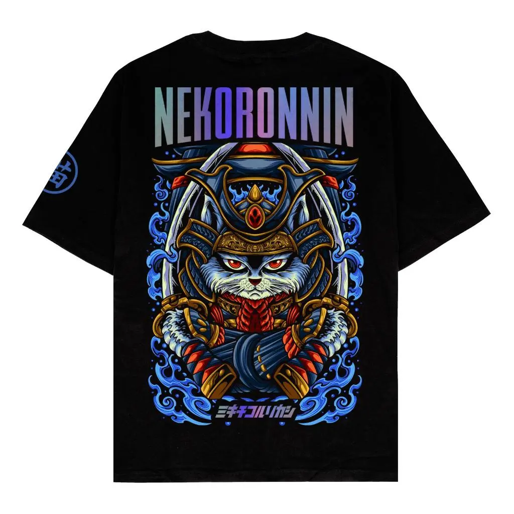 Ngab Kaos Baju Distro Sablon Reflective Rainbow Nekoronnin V.2  NB177 Unisex Pria Wanita Cotton 24s Kaos oblong pria dan wanita