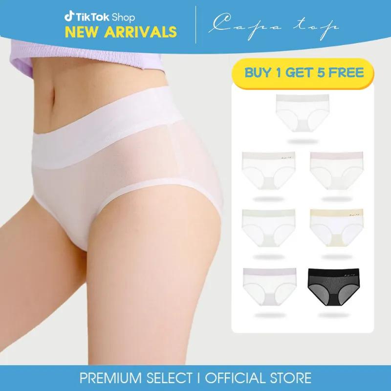 Product Introduction of buy 1 get 5 free Womens Underwear Full Coverage No Show High Waisted Seamless Ladies Panties 3 Pack Breathable Clothing bra  sleeves long  torso 14