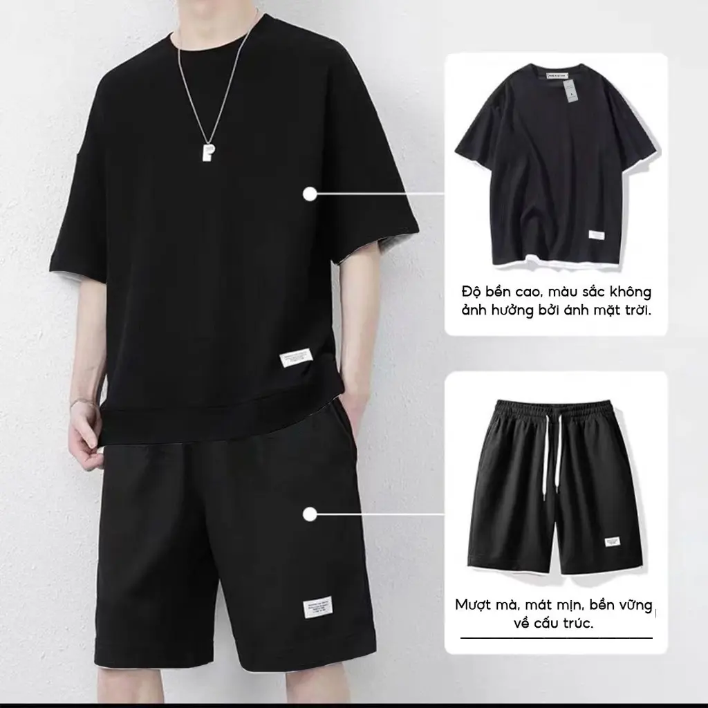 Bộ Đồ Polo Cộc Nam nữ - Chất liệu Tổ Ong Thoáng mát, Không Nhăn Xù, Bộ quần Áo Nam thời trang Mùa hè set  nam