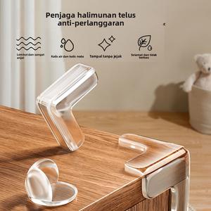 Pelindung Sudut Anti-Perlanggaran, Baharu untuk Meja, Diperbuat daripada Silikon Lembut, Sesuai untuk Kanak-kanak, Anti-Ketukan, Penutup Pelindung PVC Lutsinar, Sesuai untuk Sudut Perabot, Perlindungan Sudut Safety Baby
