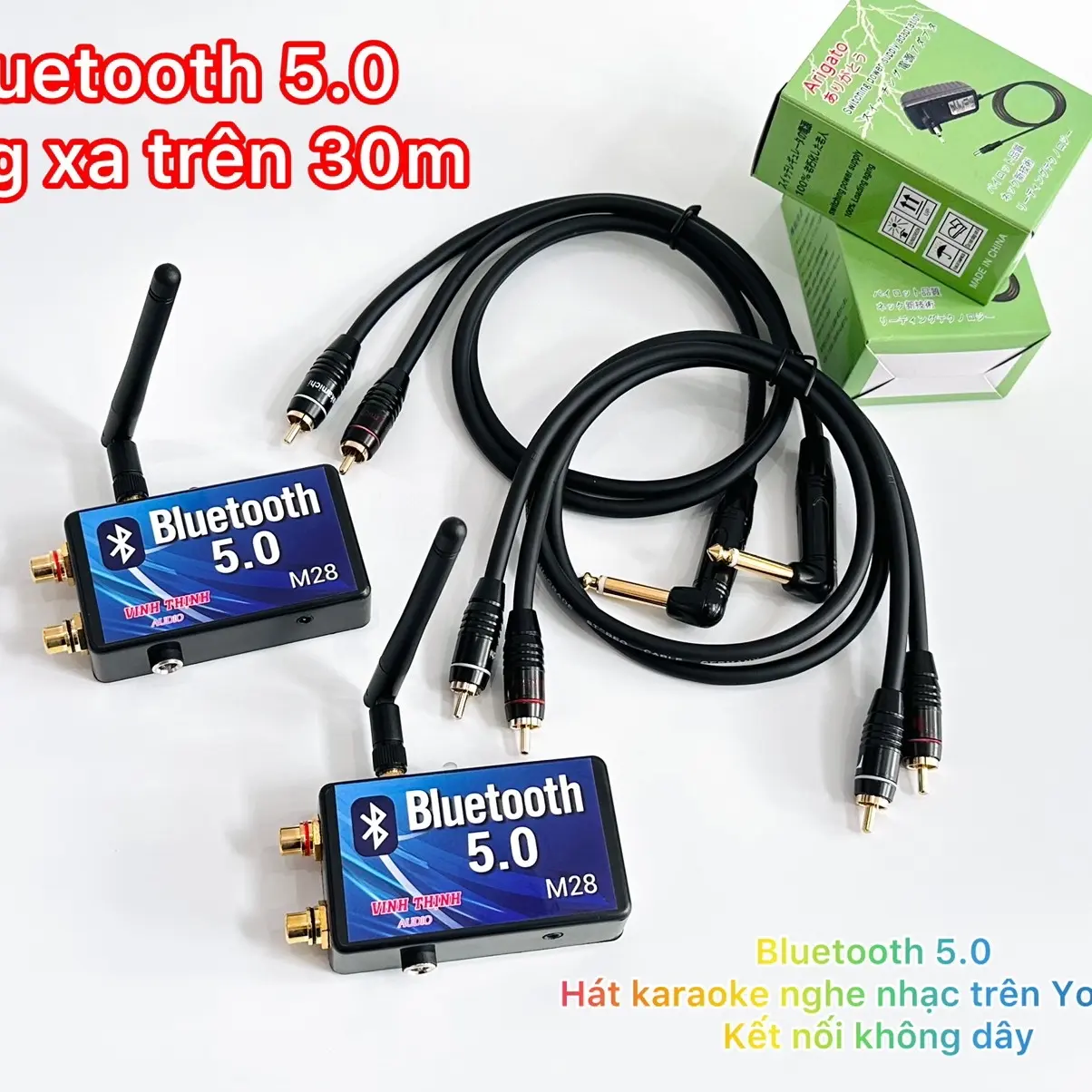 Bluetooth 5.0 phát nhạc karaoke - Kết nối sóng xa trên 30m - Earphone, Phụ Kiện