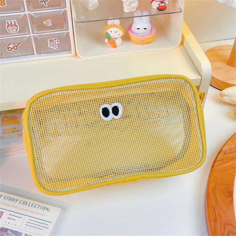 Product Introduction of Túi Đựng Mỹ Phẩm Lưới Trong Suốt, Màu Pastel Mới, Thiết Kế Mắt To Dễ Thương, Hộp Đựng Đồ Trang Điểm, Túi Trang Điểm Kawaii, Hộp Đựng Đồ Trang Điểm Cầm Tay, Túi Đựng Đồ Vệ Sinh Cá Nhân Nam Tim Bag Kem Da 22