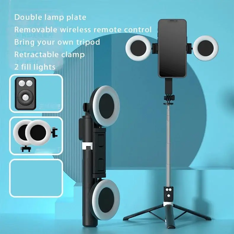 Tongsis Tripod Serbaguna JC-18 SelfieStick Wireless remote bluetooth lampu 6