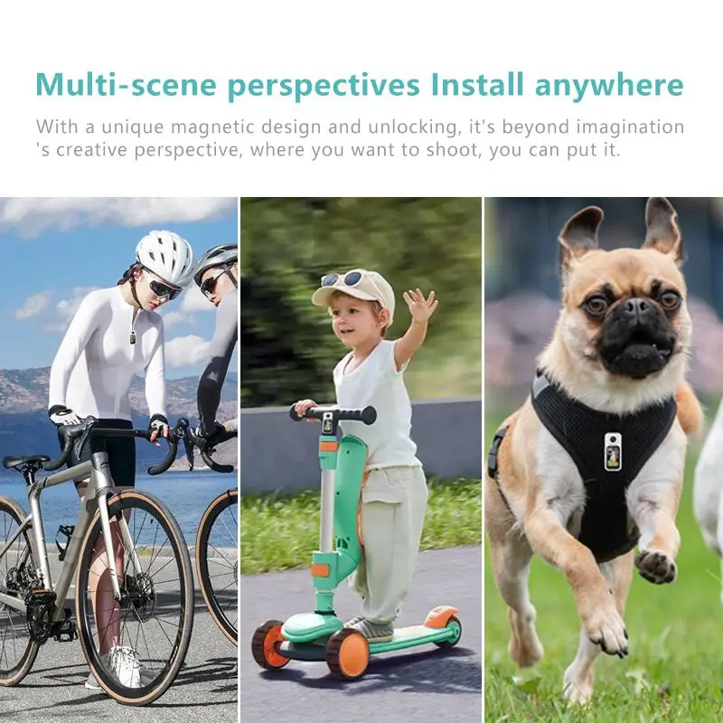Portable Sports Camera, 1 Count 2.7K Outdoor Wearable Action Camera with 180° Rotation Lens & 1.45'' Color Display, Camera for Outdoor Cycling 4