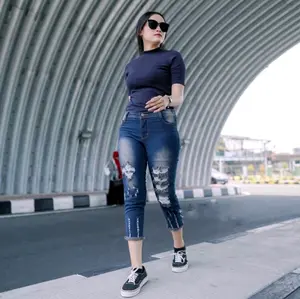 JENNER CELANA JEANS 7/9 RIPPED WANITA - CELANA JEANS WANITA