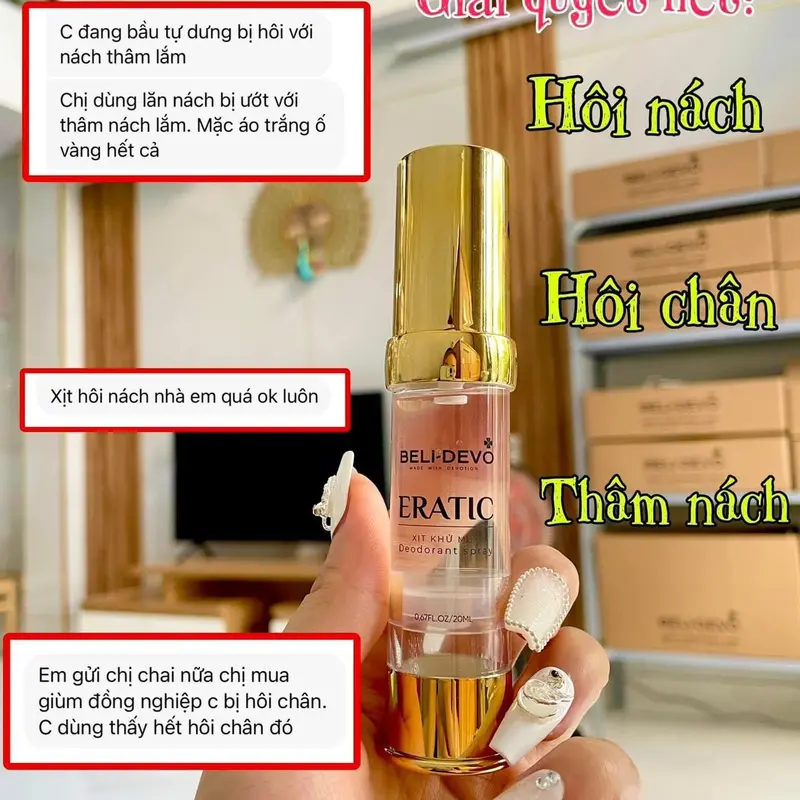 Xịt Hôi Nách, Hôi Chân Eratic lớn 20ml 4