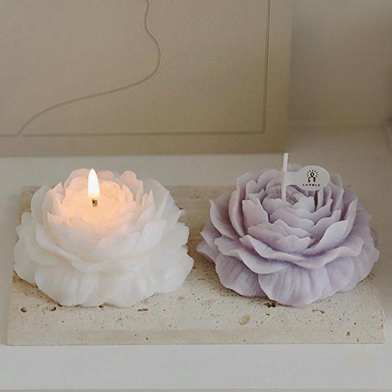 Creative Flower Pattern Scented Candle, 1 Count Decorative Candle, Decorative Ornament for Home Living Room Bedroom, Gift for Friend 2