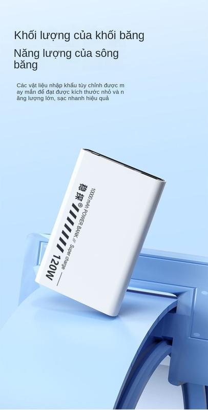 Product Introduction of Sạc Siêu Nhanh, Sản Phẩm Mới, 120W, 10000 MA, Siêu Mỏng Và Nhỏ Gọn, Thích Hợp Cho Huawei, Xiaomi Và Các Thiết Bị Apple, Power Bank 11