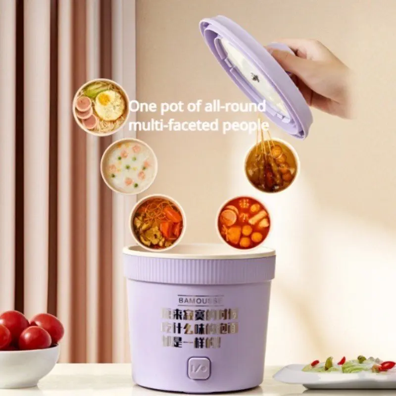 Ca nấu mì cô đơn, nồi lẩu cô đơn có khay đỡ điện thoại, cho gia đình 1-2 người, đa năng có thể làm nồi lẩu, nồi kho, nồi chiên xào 5