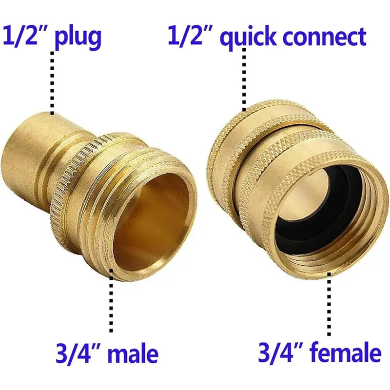 Pressure Washer Adapter Set, Quick Disconnect Kit, M22 Swivel to 3/8'' Quick Connect, 3/4" to Quick Release Adapter Set for Home Garden 4