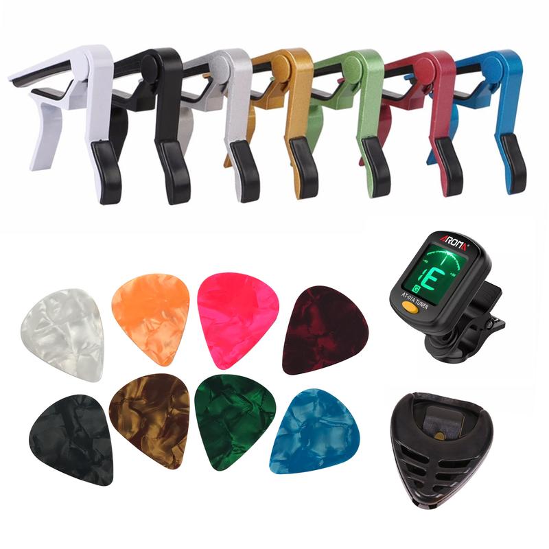 Acoustic Guitar Capo Set Include Digital Tuner Pick Holder and - TikTok ...