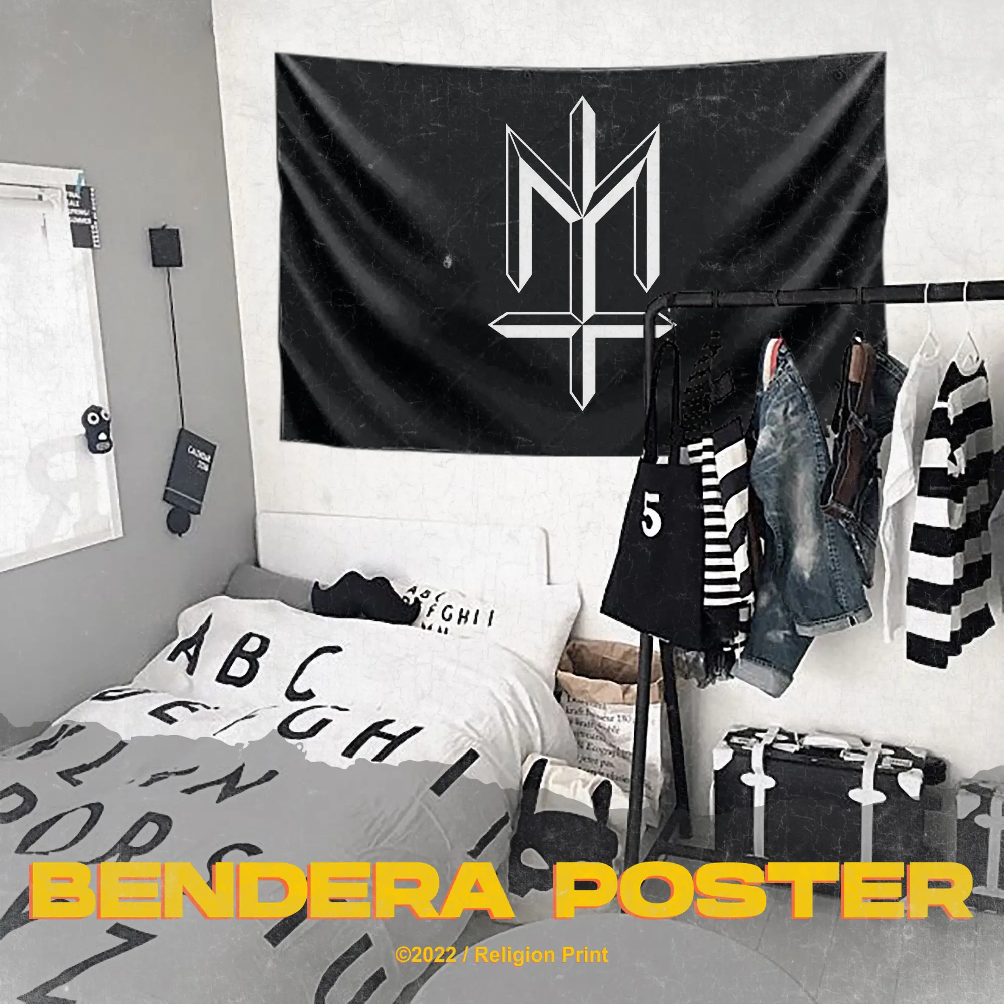 BENDERA POSTER KAIN BRAND MATERNAL TAPESTRY WALL DECOR WALL FLAG
