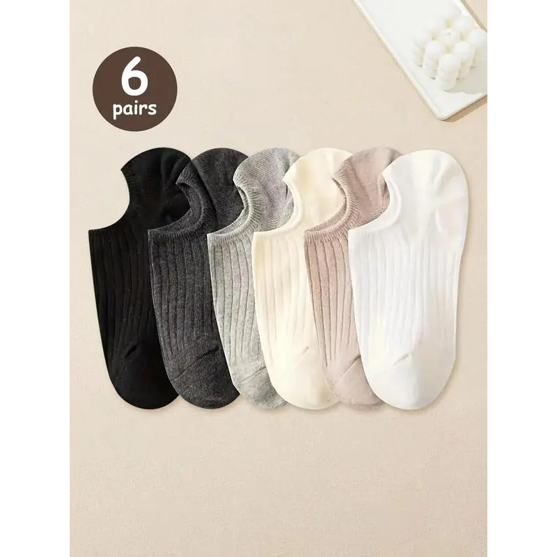 Women's Solid Color Ankle Socks, Casual Moisture Wicking Socks, Soft Comfy Breathable Socks for All Seasons Daily Wear Menswear Beige 7