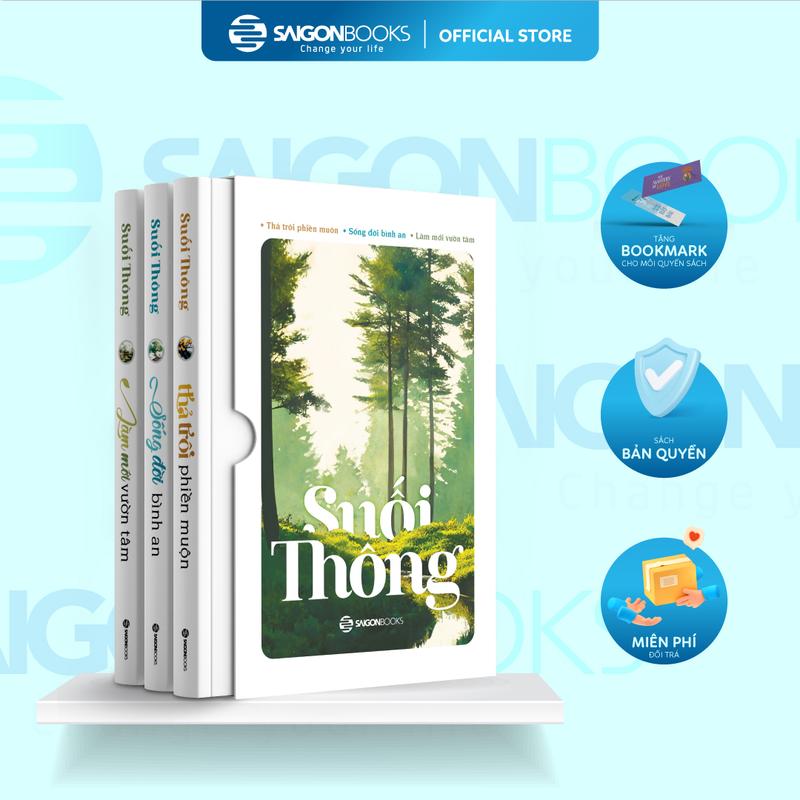 Bộ Sách Suối Thông - Combo 03 Quyển Thả Trôi Phiền Muộn Sống Đời Bình An Làm Mới Vườn Tâm