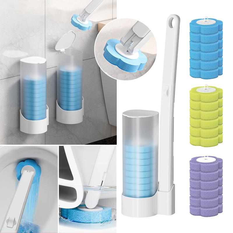 Product Introduction of Disposable Toilet Brush with Cleaning Liquid Wall-Mounted Cleaning Tool for Bathroom 4