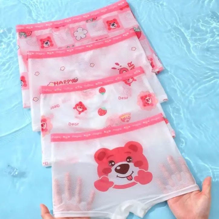 [ Bé tròn tăng size](9-40kg )Set 4 Quần koromi Gấu Dâu thông hơi cho bé gái xì chun baby 3