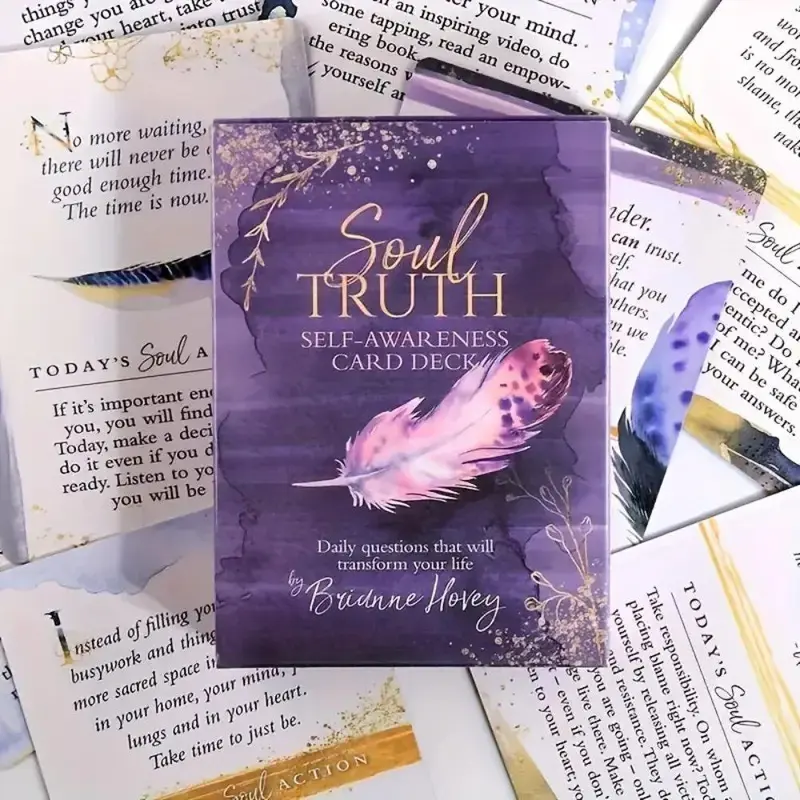 Soul Truth Tarot Card Game, 1 Box Mystical Spiritual Awakening Tarot Card Game Props, Interactive Party Games Supplies 4