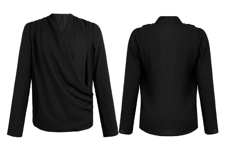 Product Introduction of Fashion Shirt Women's work shirts, satin shirts White Shirts, Long Sleeve Shirts, Korean Shirts, Blouses, Women's Shirts 30019 4