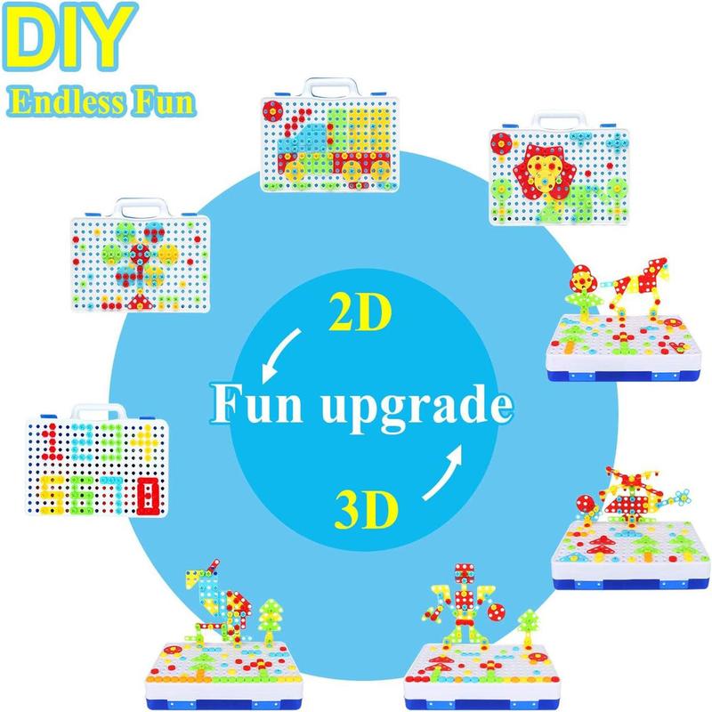 Durable Construction Games with Toy Drill, 1 Set Creative Engineering Building Kit, Learning Constructor Set Gift, Valentine's Day Gift, Fidget Toys, Crafts 7