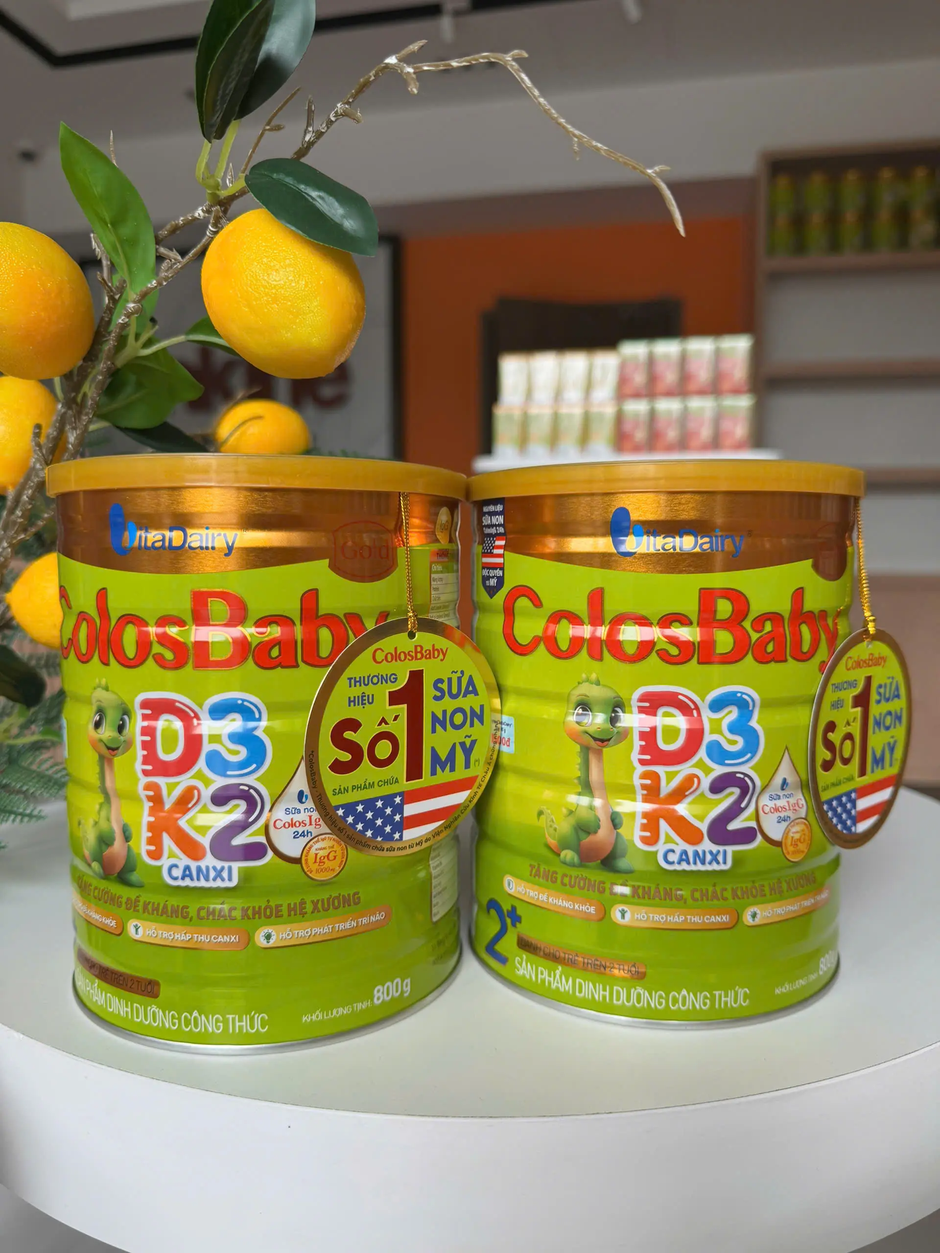 Combo 2 lon - Sữa bột công thức COLOSBABY D3K2 800g - Vitadairy