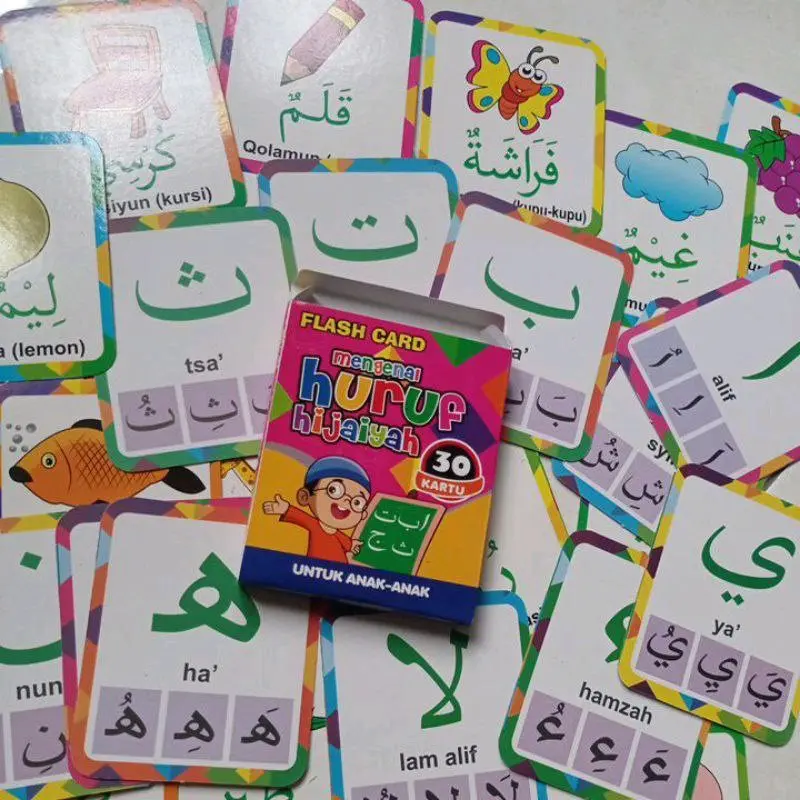 Flash Card Anak Isi 30 Kartu Mainan Kartu Huruf Angka Mainan Kartu Edukasi Anak 2