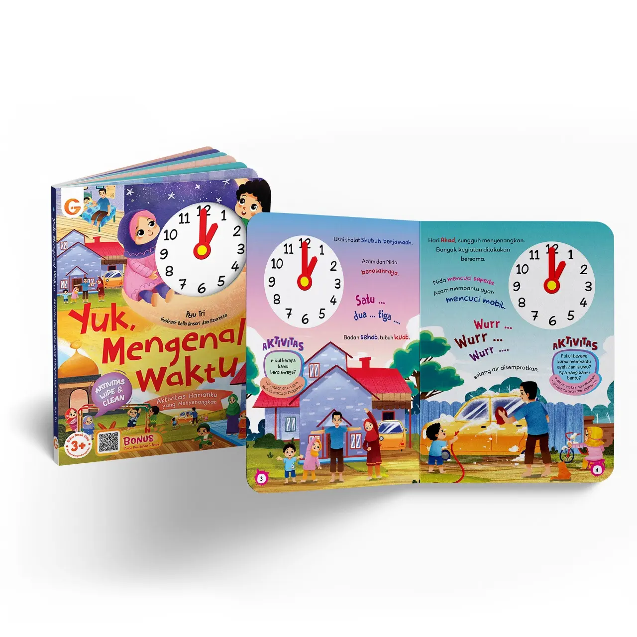 Buku Anak Boardbook Yuk Mengenal Waktu