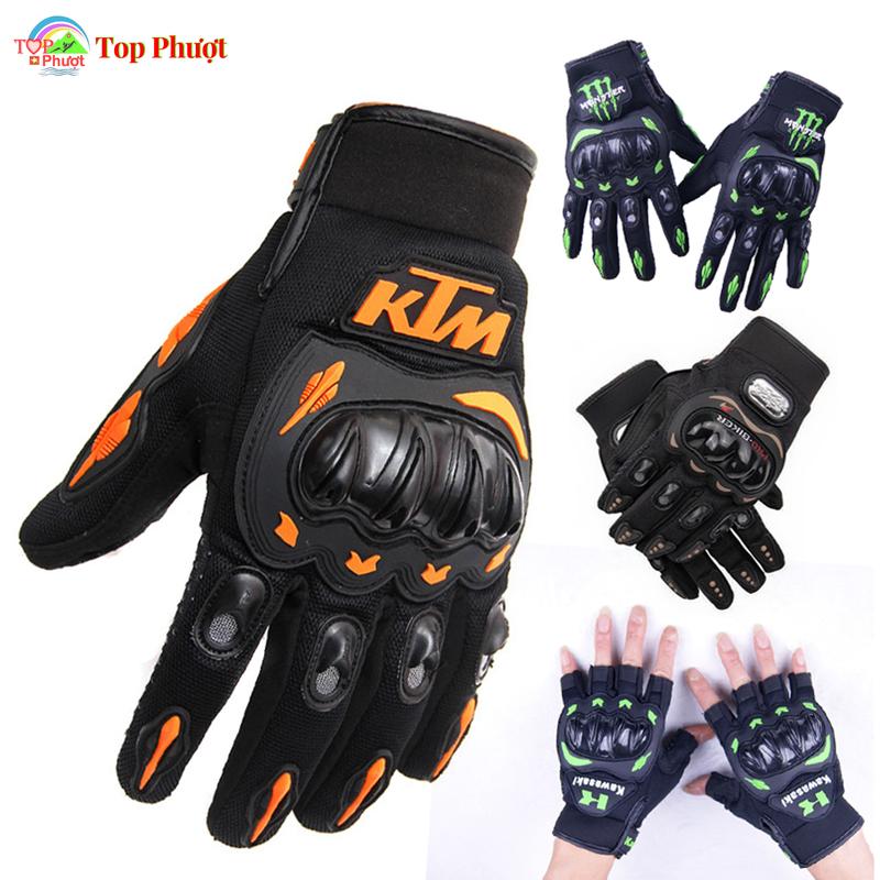 Găng Tay Dài Ngón Có Gù Bảo Vệ ProBiker, Monster, KTM, Probiker Găng Tay Phượt Bảo Hộ Cao Cấp Có Đệm Mút Chống Trơn